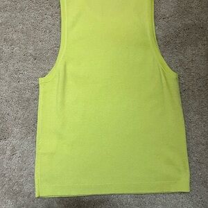 J.CREW lime green sweater tank- Med.